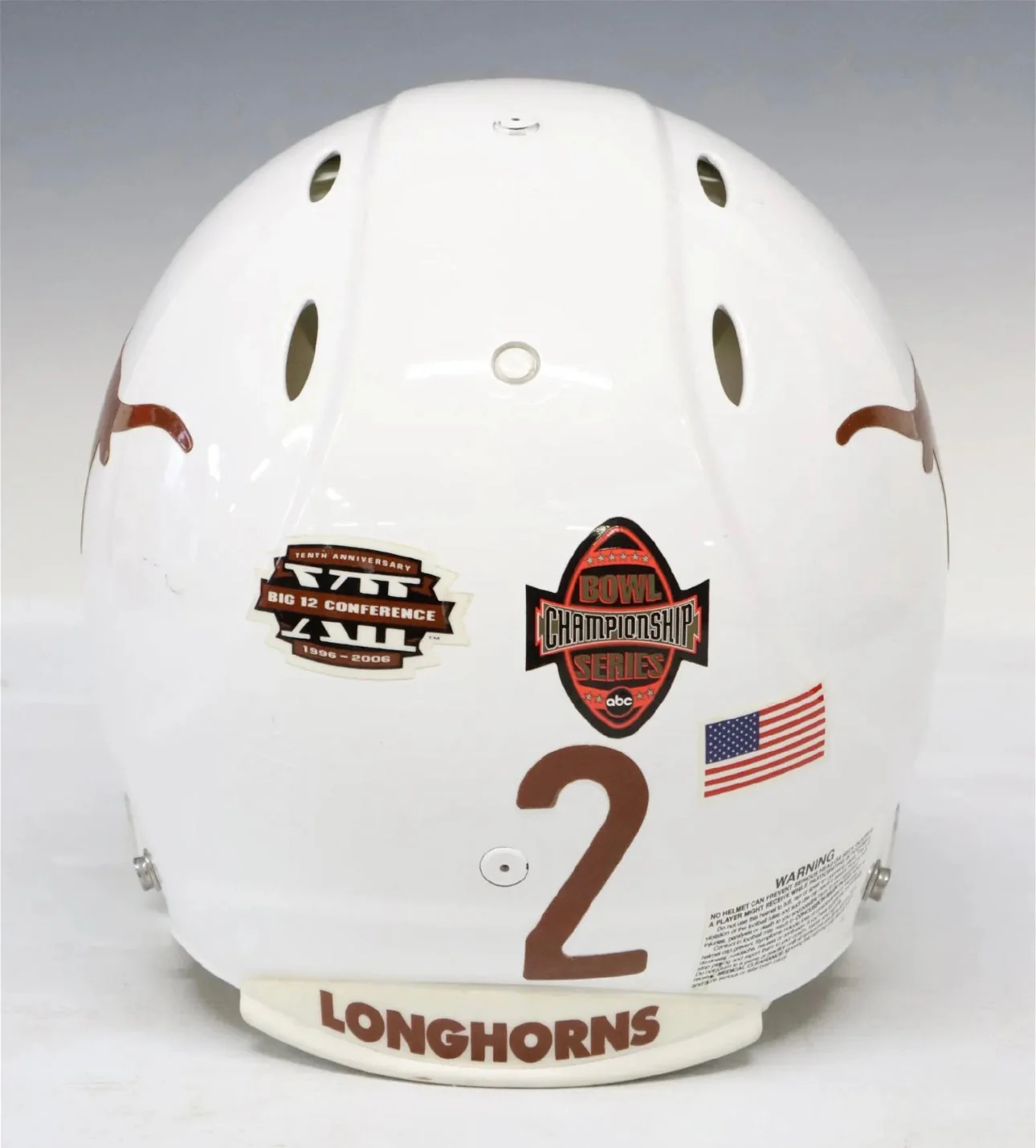 University Of Texas Longhorns Game Used Football Helmet 2005 #2 Brian Carter - Image 4