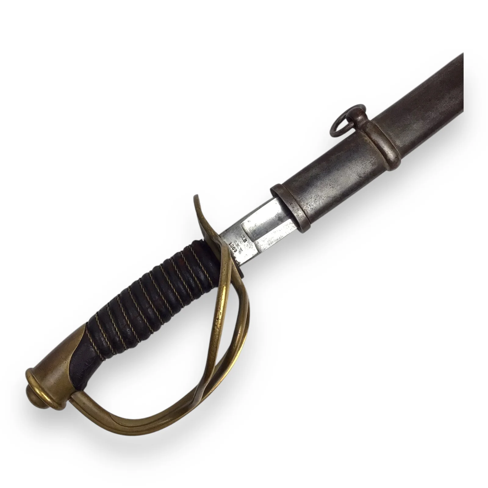 U.S. Civil War 1864 Cavalry Sword by Emerson & Silver, Trenton NJ + Sheath - Image 2