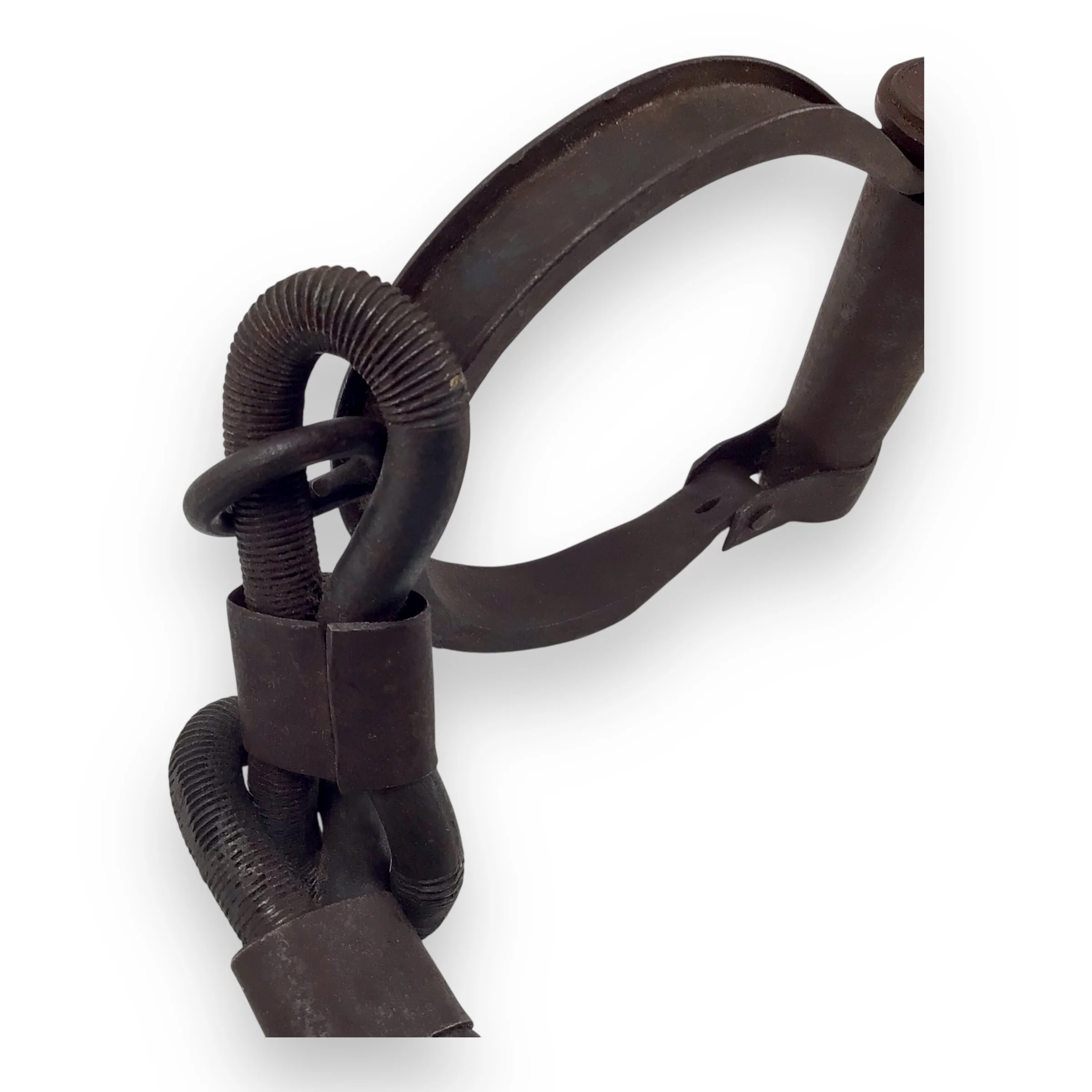 Civil War Era Iron Shackles / Handcuffs – Forged Prisoner Restraints Relic - Image 6