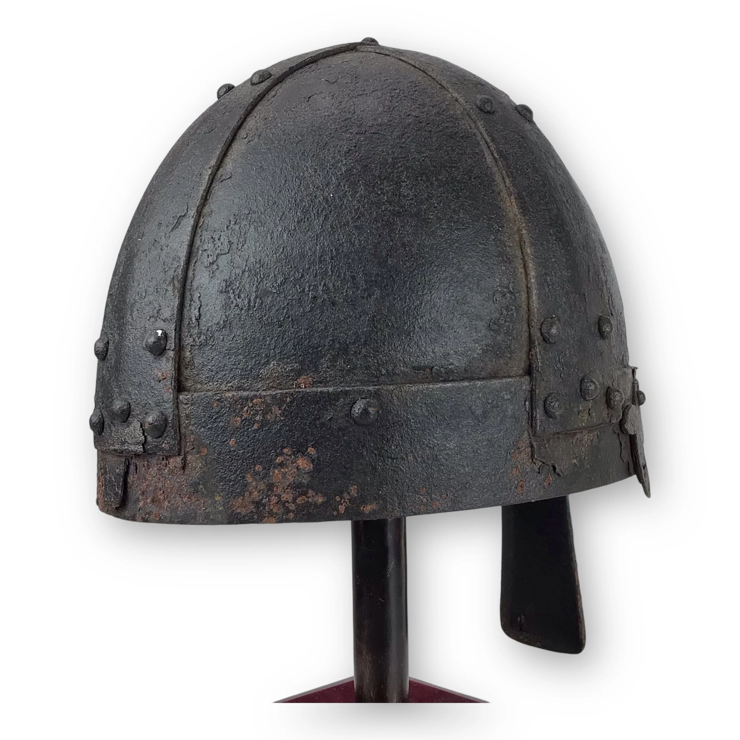 Viking Era Riveted Nasal Helmet w/ Deer Finials c. 800-1300 A.D. - Image 7