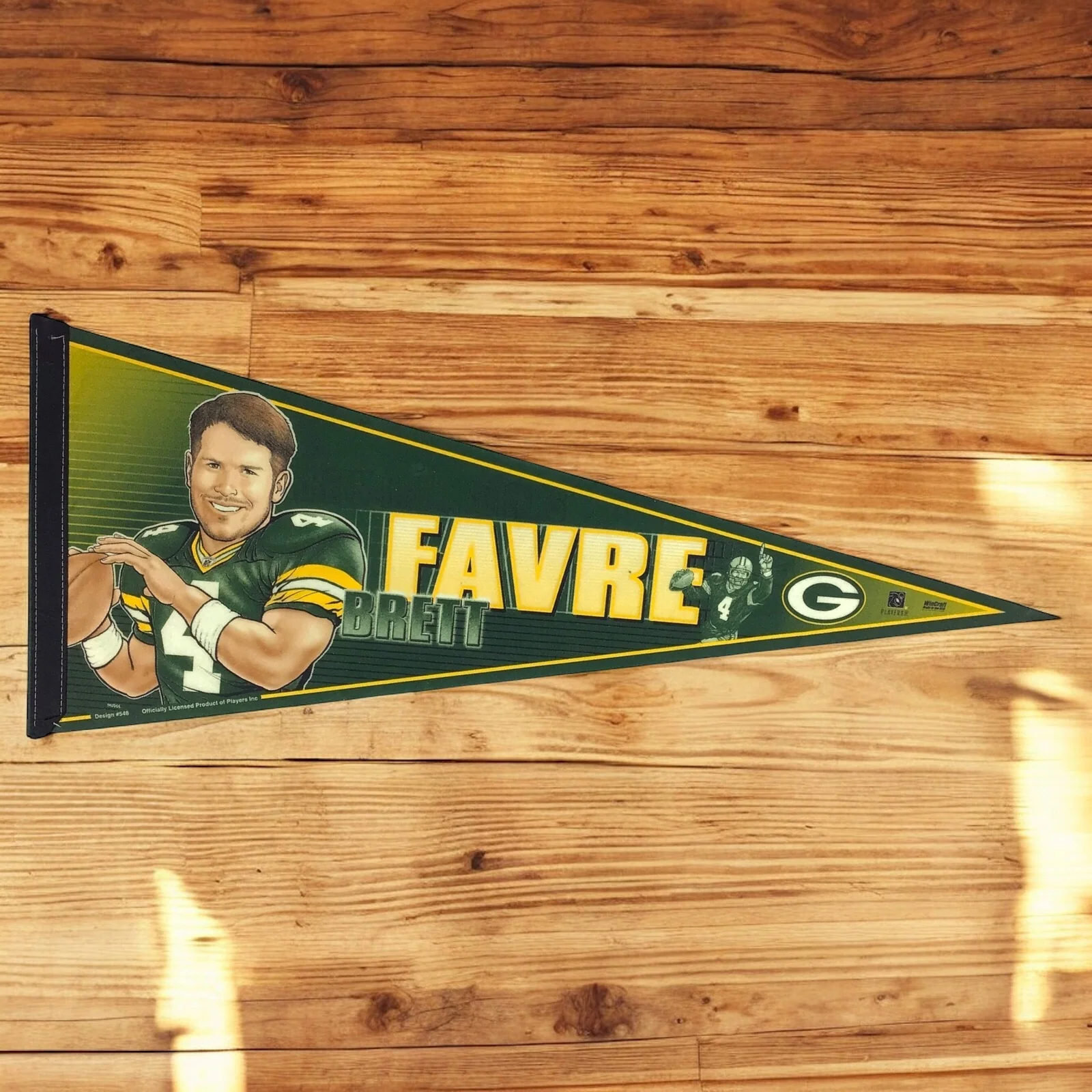 Vintage Brett Favre Green Bay Packers Pennant – Design #548 – Rare Collectible - Image 5