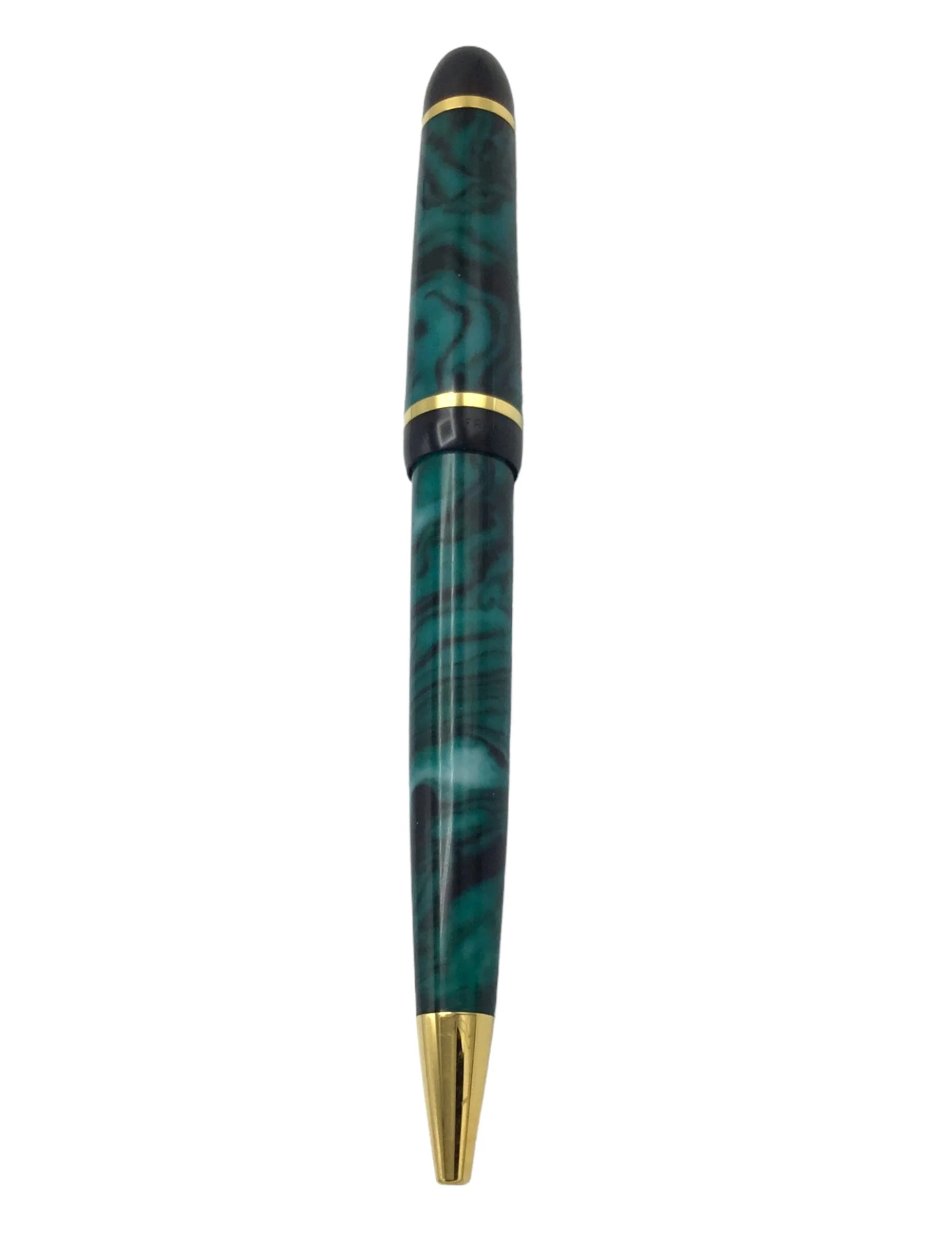 Waterman "Phileas" green and black marbleized ballpoint pen, with twist mechanism - Image 2