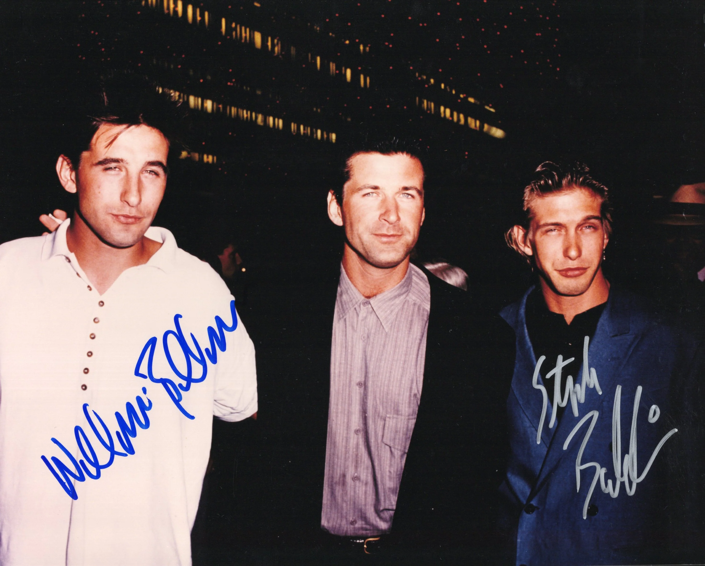 William Baldwin and Stephen Baldwin Signed Photo 8x10 Two Signatures, William Baldwin Autograph and Stephen Baldwin Autograph with Brother Alec Baldwin, PSA Letter Certified Authentic