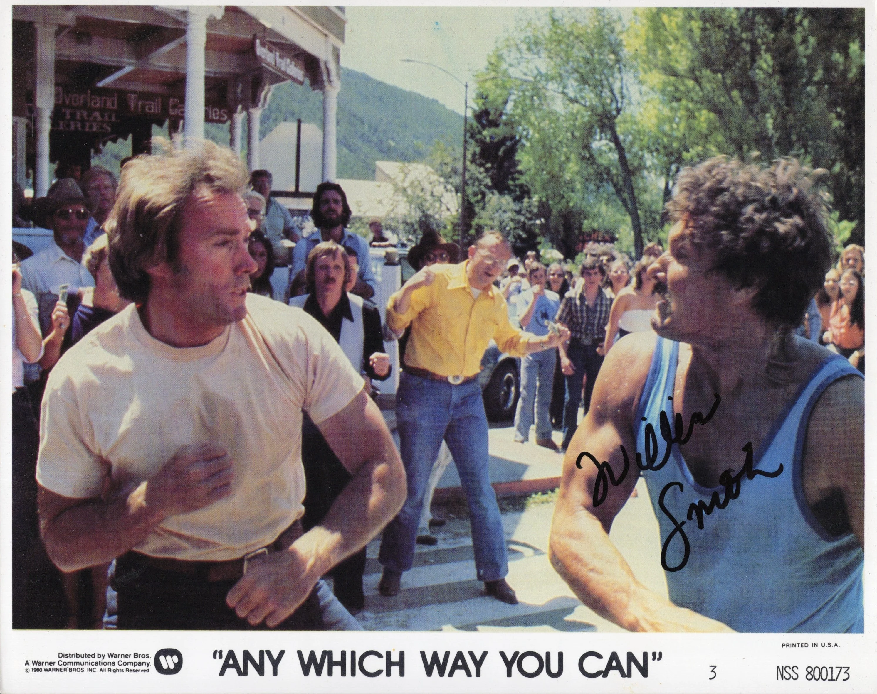 William Smith Signed Photo 8x10 with Clint Eastwood, Any Which Way You Can