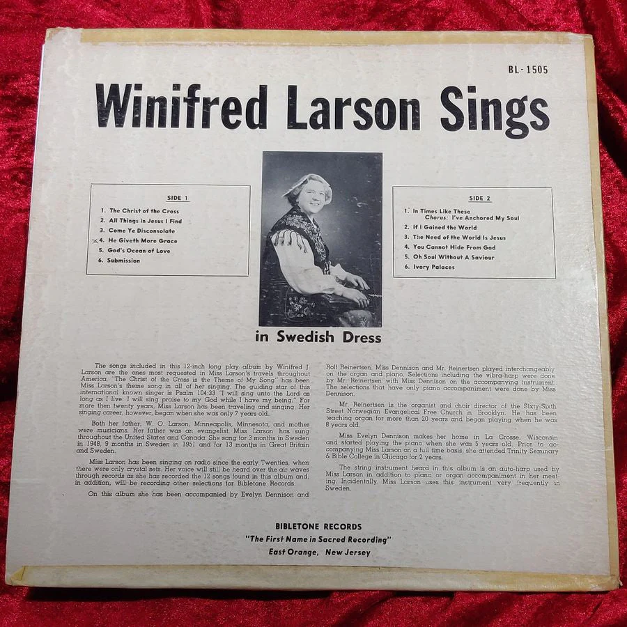 Winifred Larson - Winifred Larson Sings LP Colored Vinyl - Image 4