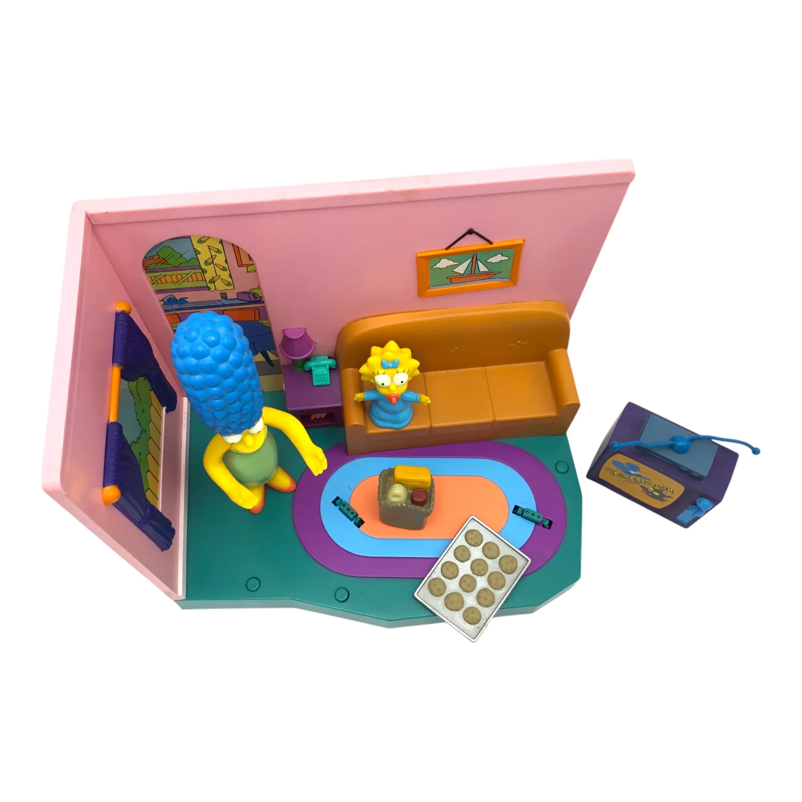 World of Springfield The Simpsons Living Room Interactive Playset Playmates, Loose - Image 2