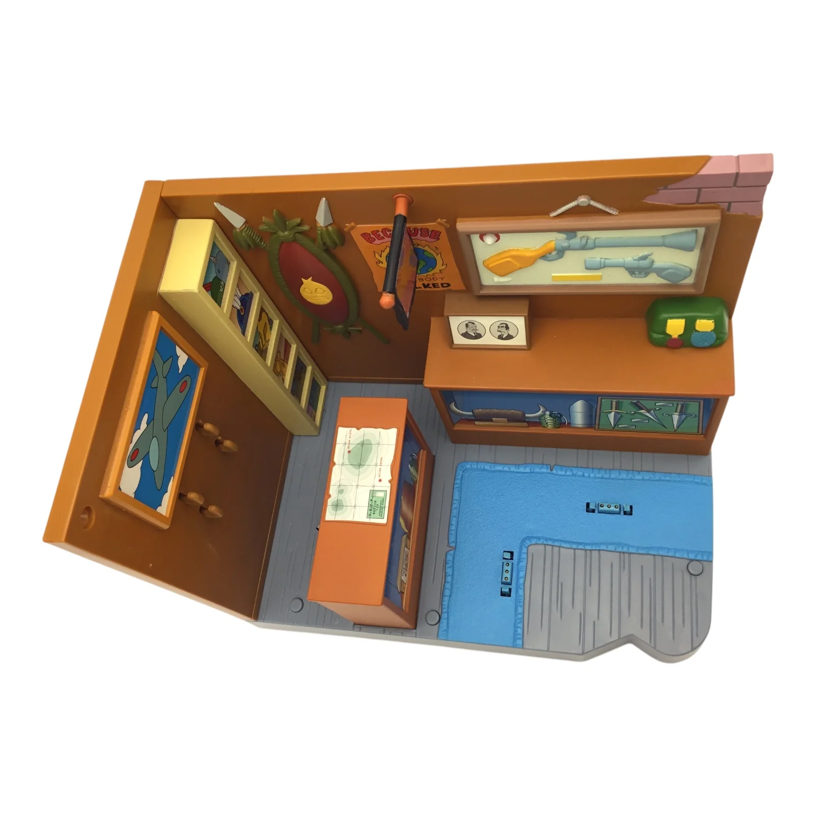 World of Springfield The Simpsons Military Antique Shop Playset Playmates, Loose - Image 3
