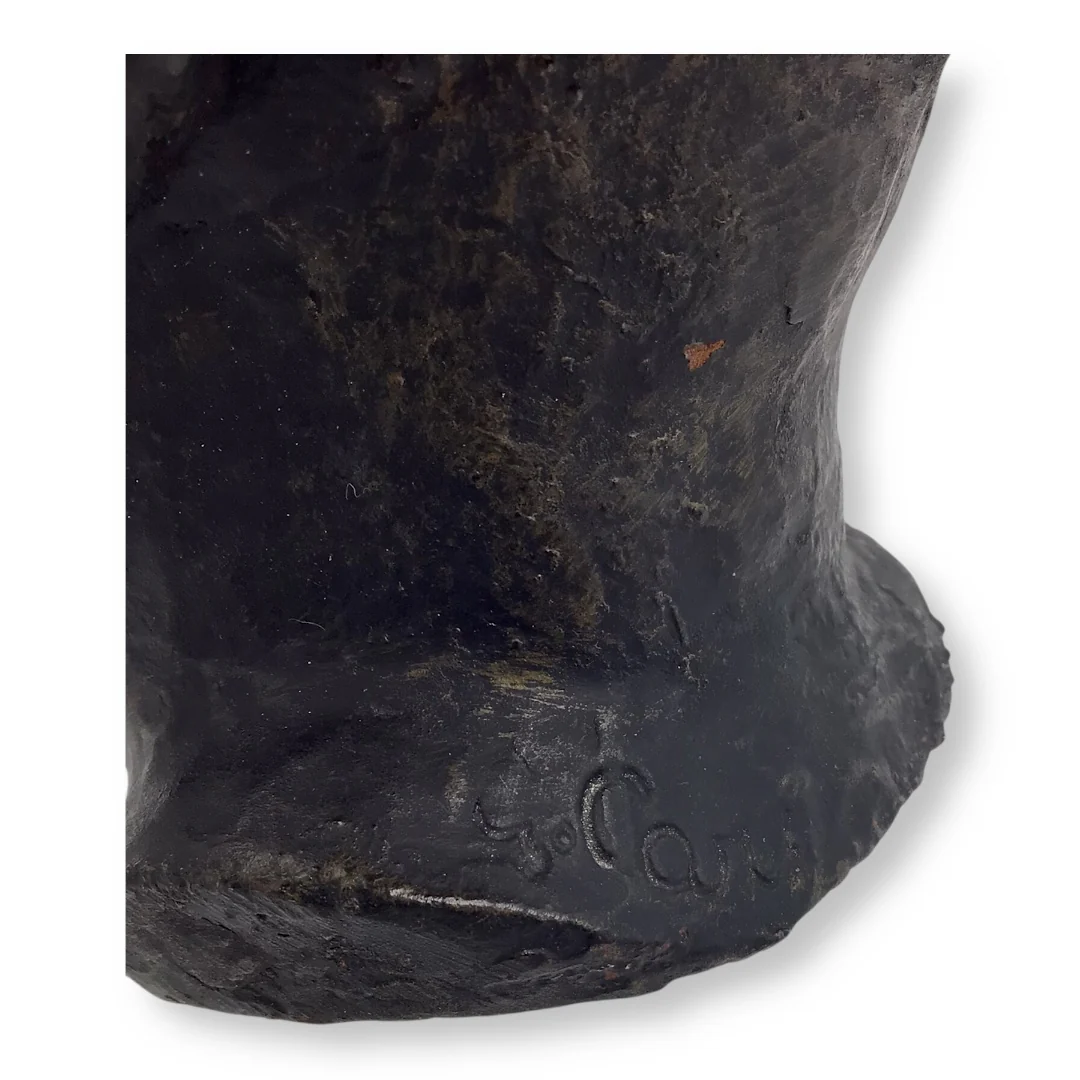 Cast Iron Bust of Benito Mussolini – RARE Italian WWII-Era Sculpture - Image 6
