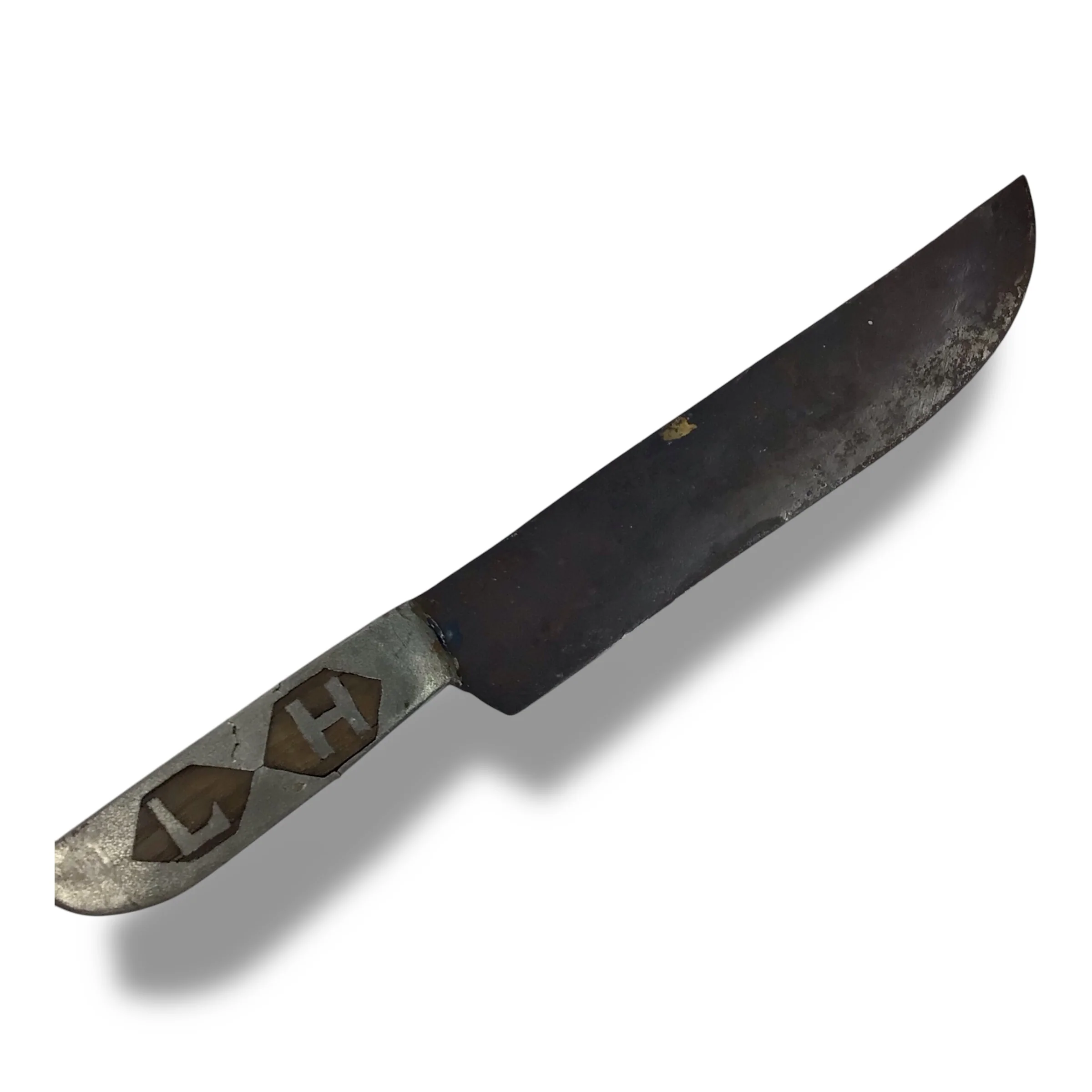 WWII US Theater Knife – Handcrafted with Molten Metal Hilt (Dated 1942, “LH”) - Image 5
